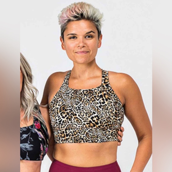 NWOT KiraGrace Kathryn Yoga Bra Animal Print Size Medium - Picture 12 of 12